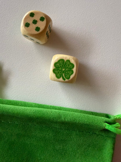 House Clovers Logo Dice with Logo Velvet bag — view 3 of 4