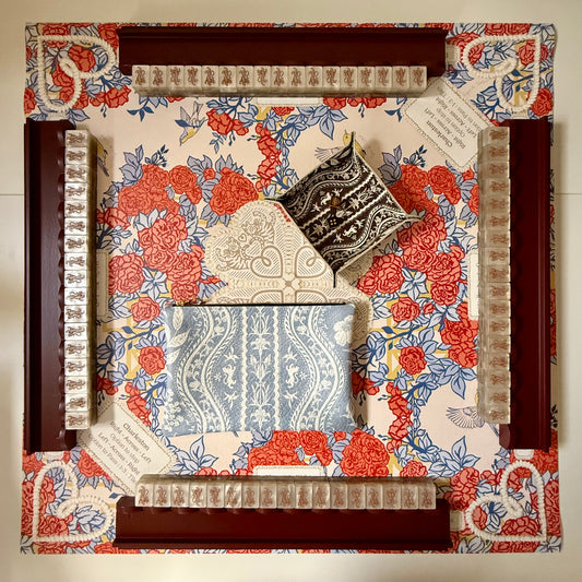 Mahjong Mat, POP ART ROSES [W/ RULES]
