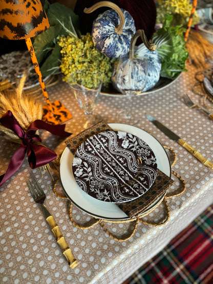 10" Melamine Dinner Plate, DOMINO GINGERBREAD, Set of 6 — view 11 of 12