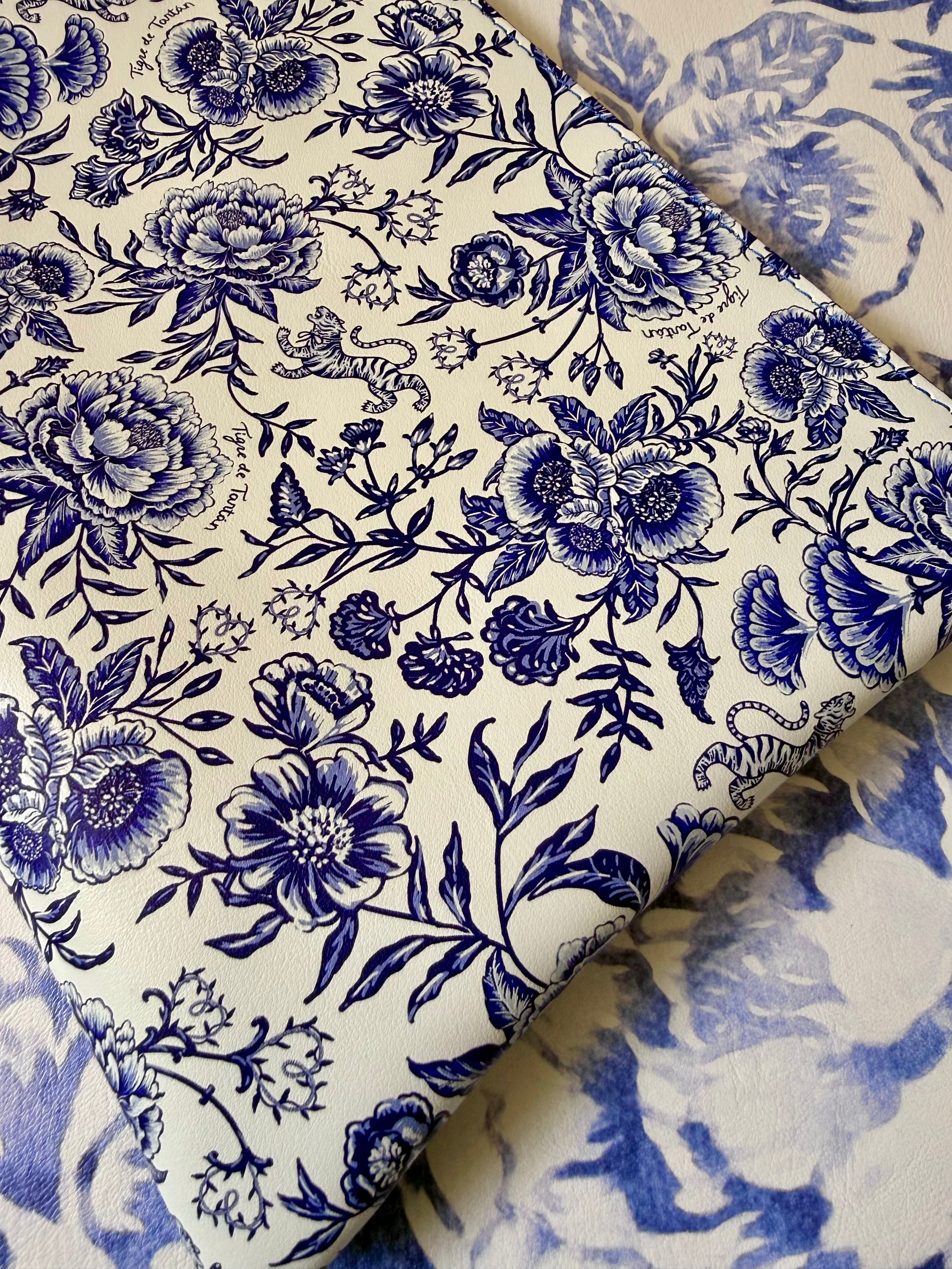 Medium Leather Pouch- CHINOISERIE BLEU — view 7 of 7