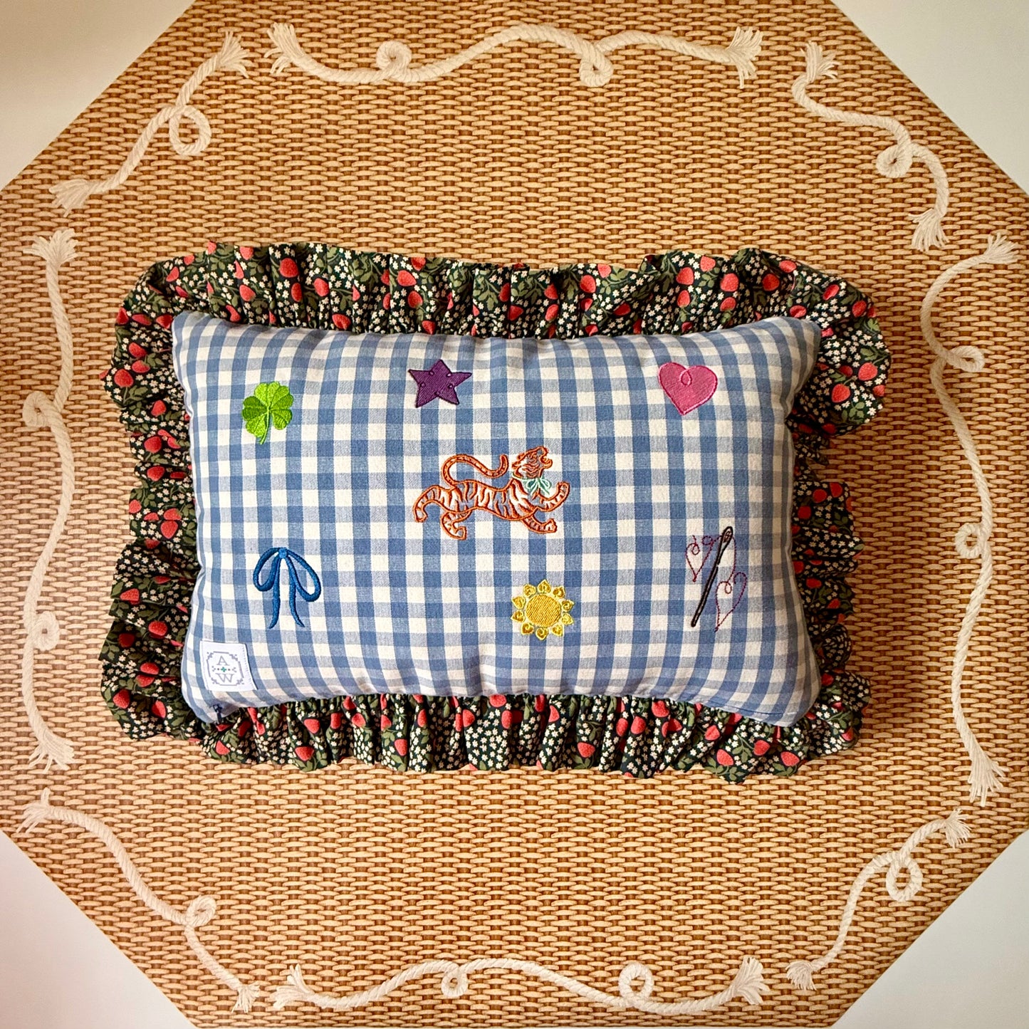 PREVIEW: Ann Walters Home × Tigre de Tartán Ruffle Pillow