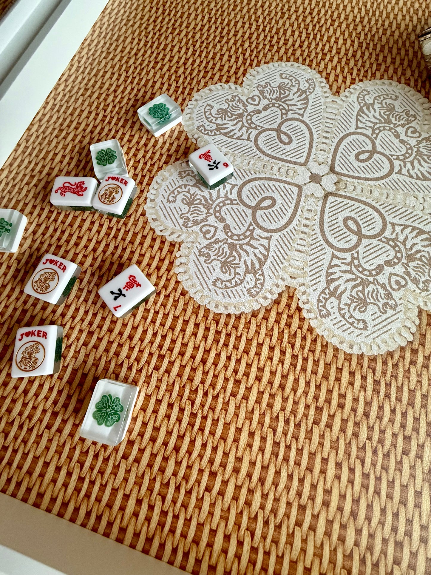 Mahjong Gaming Mat- NANTUCKET BASKET, RULES EDITION *****
