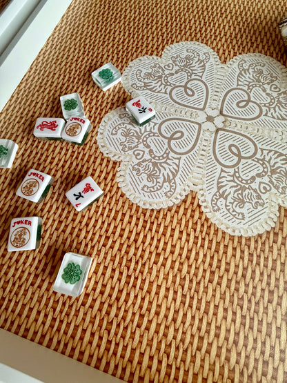 Mahjong Gaming Mat- NANTUCKET BASKET, RULES EDITION — view 5 of 6