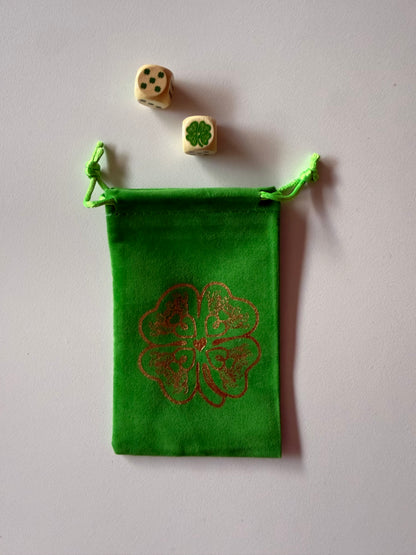 House Clovers Logo Dice with Logo Velvet bag — view 4 of 4