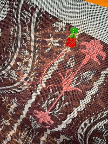 Domino Oxblood Printed Needlepoint Canvas – 14 Mesh — view 3 of 6