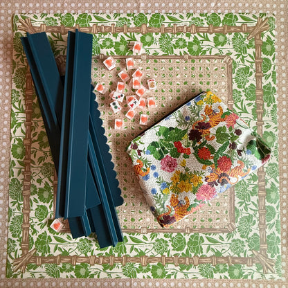 Performance Tablecloth, Trompe L'oeil CANNAGE BLONDE — view 11 of 14