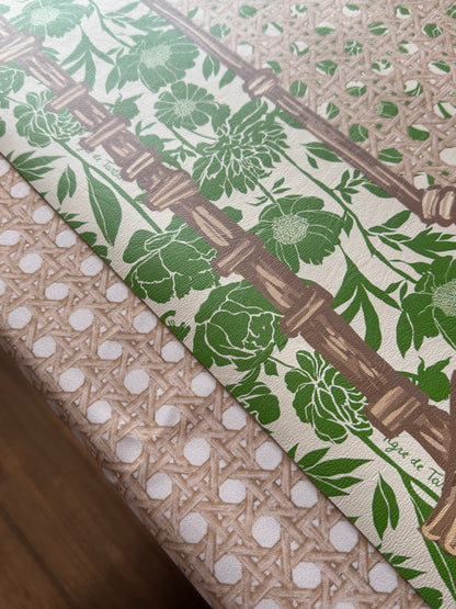 Performance Tablecloth, Trompe L'oeil CANNAGE BLONDE — view 14 of 14
