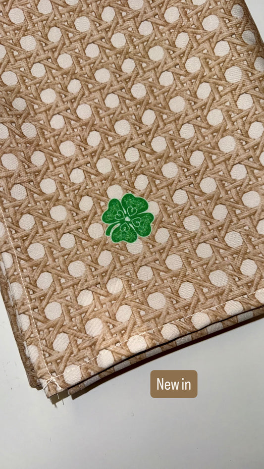 Performance Tablecloth, Trompe L'oeil CANNAGE BLONDE