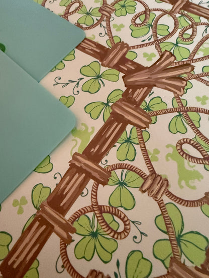 Mahjong Gaming Mat, CLOVERS — view 2 of 6