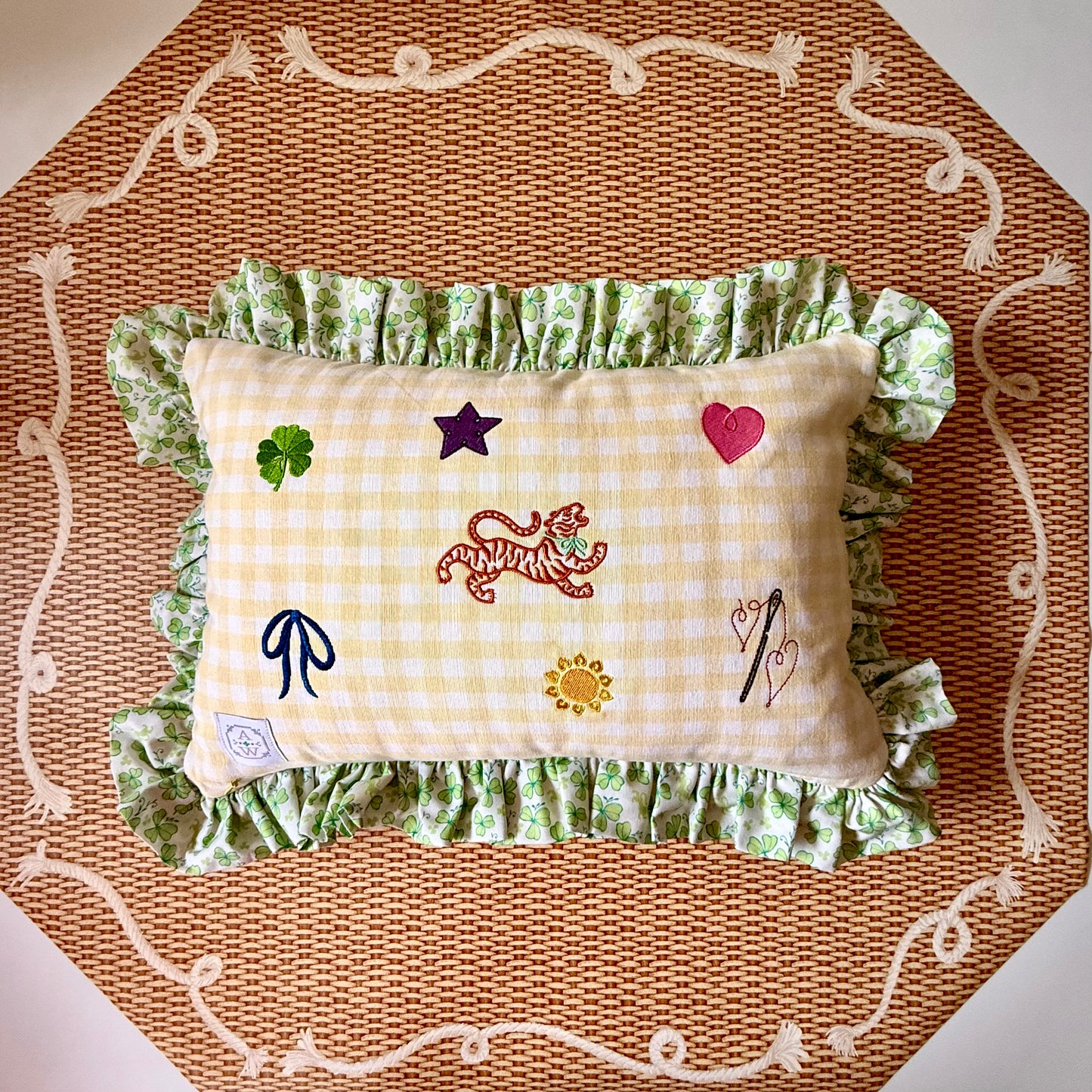 PREVIEW: Ann Walters Home × Tigre de Tartán Ruffle Pillow