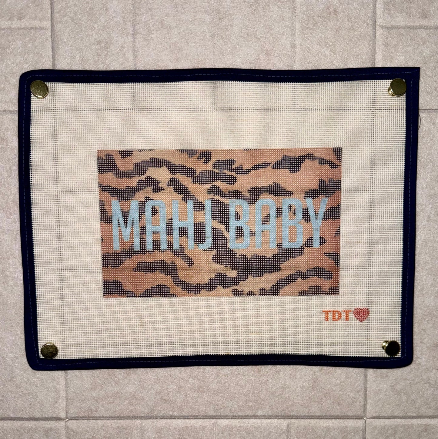 Mahj Baby Needlepoint Canvas, Tiger Stripe