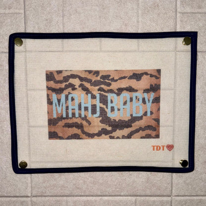 Mahj Baby Needlepoint Canvas, Tiger Stripe