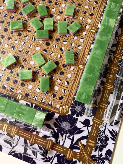 Mahjong Gaming Mat, PLUM PEONY — view 4 of 4