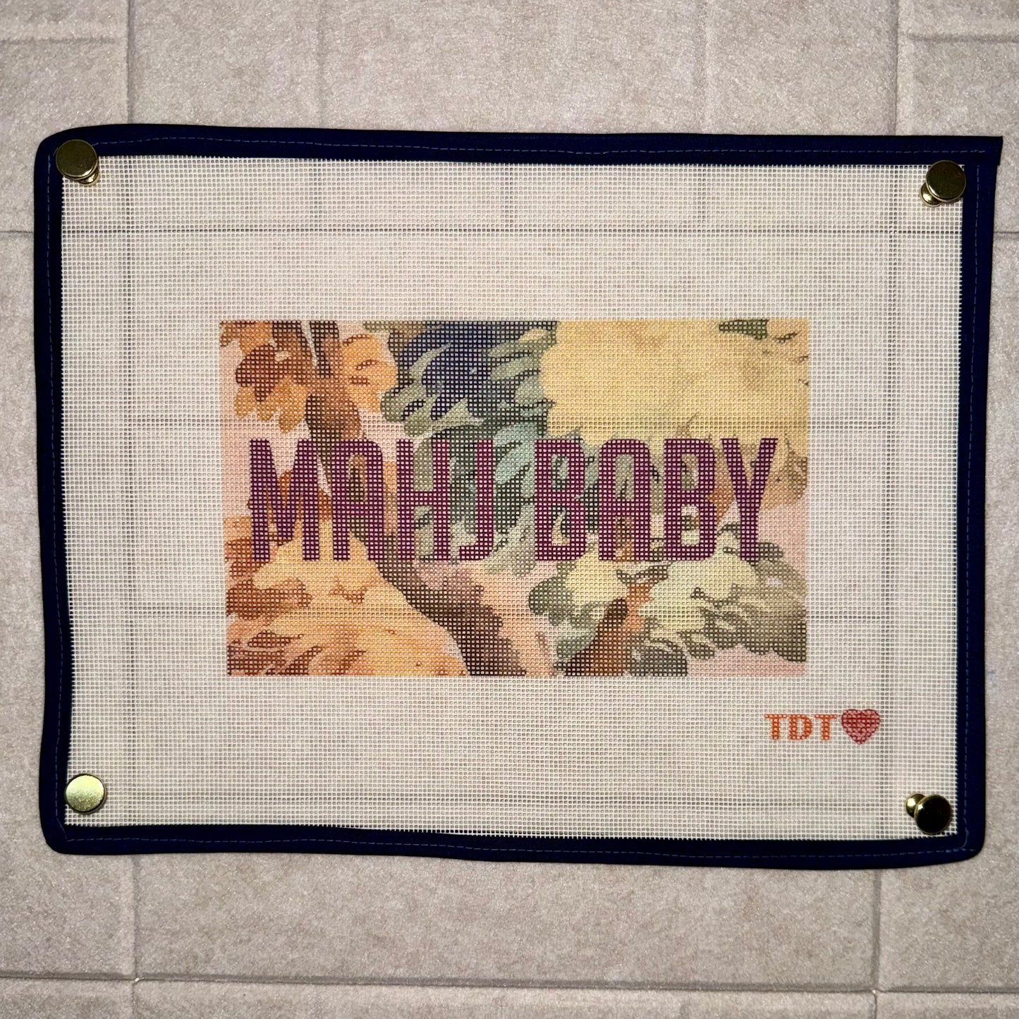 Mahj Baby Needlepoint Canvas, French Mural