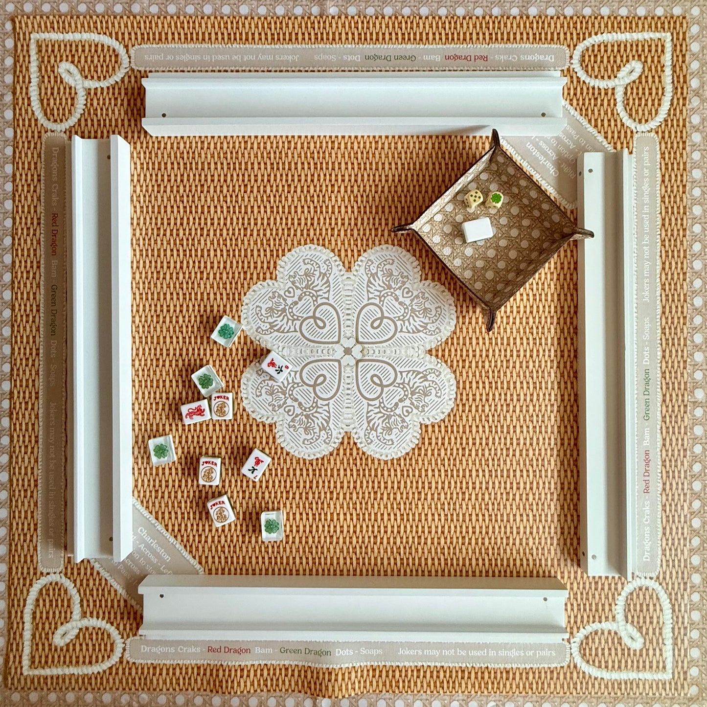 Mahjong Gaming Mat- NANTUCKET BASKET, RULES EDITION *****
