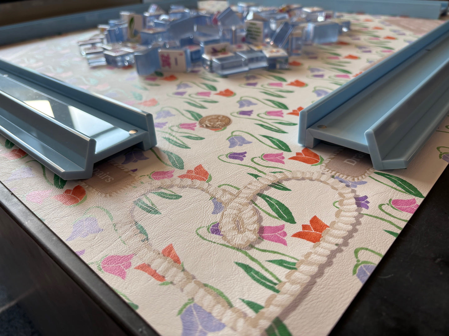 Mahjong Gaming Mat, TWO SPARROWS MAHJONG, TULIPS