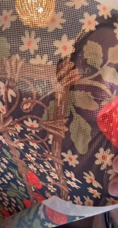 “Strawberries” Mahjong Mat Printed Needlepoint Canvas — view 2 of 9