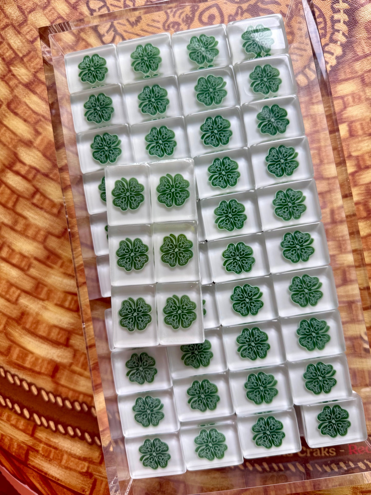 House Clovers: Classic American Mahjong Tile Set with Signature Clover Logo