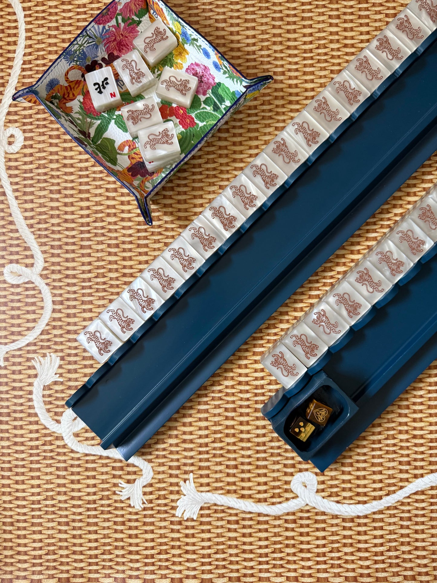 Mahjong Mat- NANTUCKET BASKET, ROPE