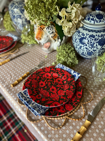 8” Melamine Salad / Dessert Plate, ITALIAN PEONY, Set of 6 — view 5 of 15