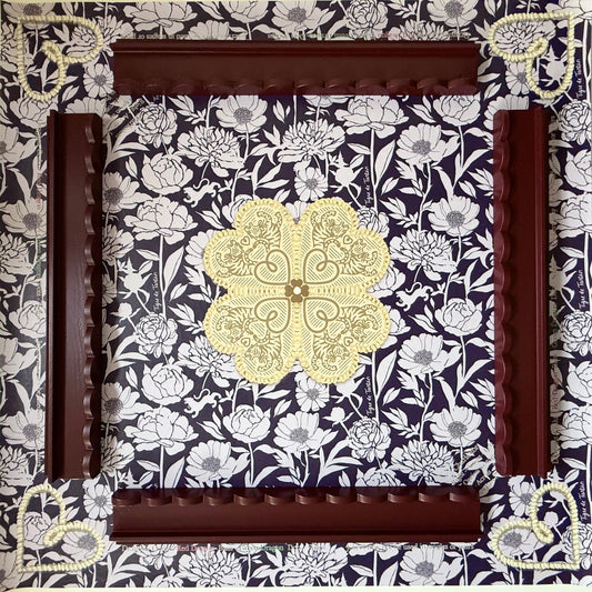 Mahjong Gaming Mat, PLUM PEONY RULES EDITION