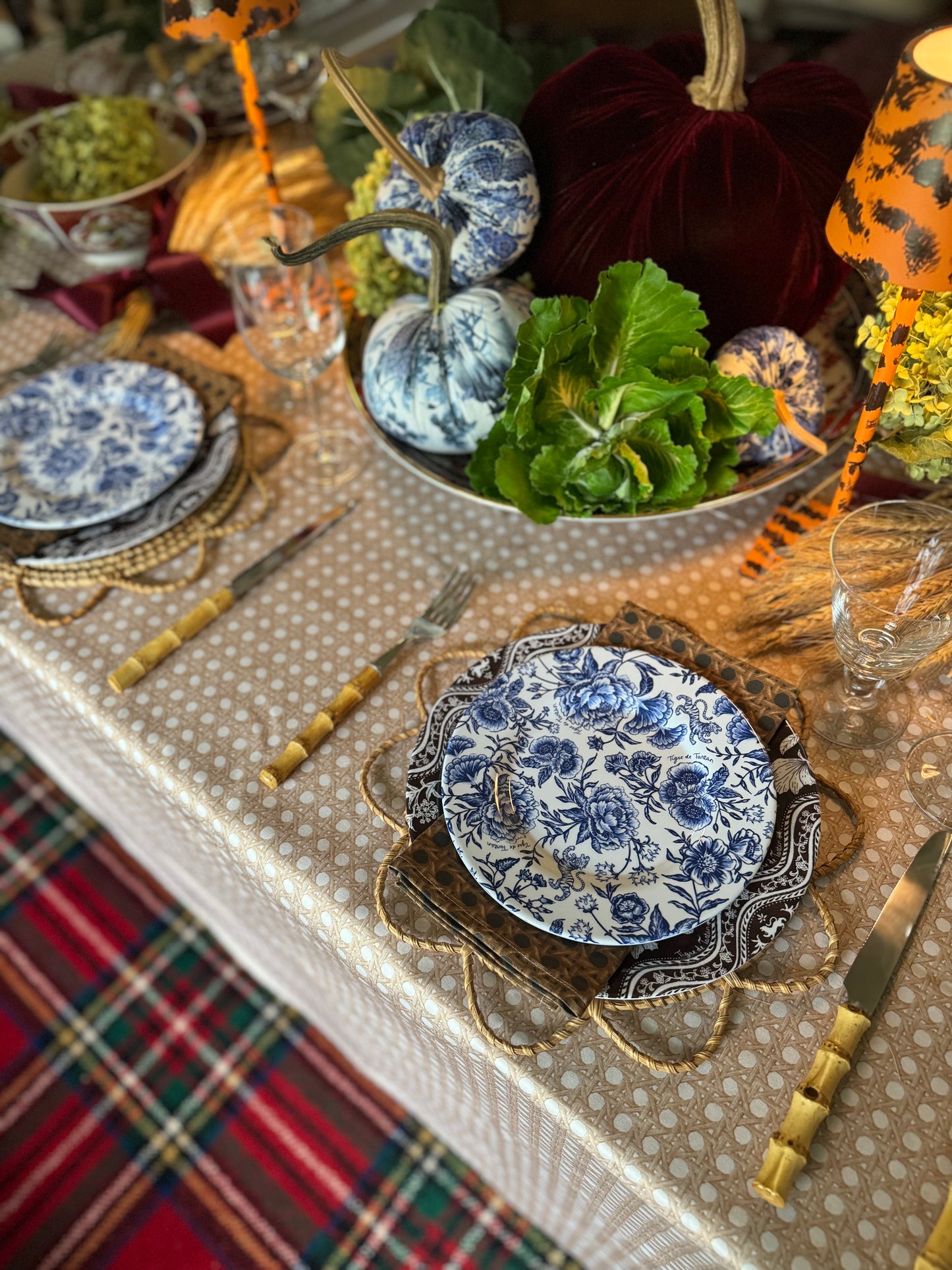 10” Melamine Dinner Plate, CHINOISERIE GARDEN BLEU, Set of 4