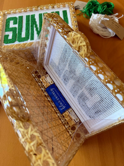 Self-Finishing Acrylic Clutch with Built-In Needlepoint Canvas — view 17 of 17