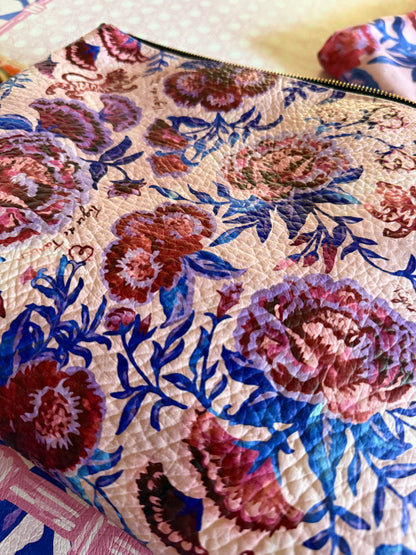 Roomy Leather Pouch, CHINOISERIE TARTE — view 2 of 12
