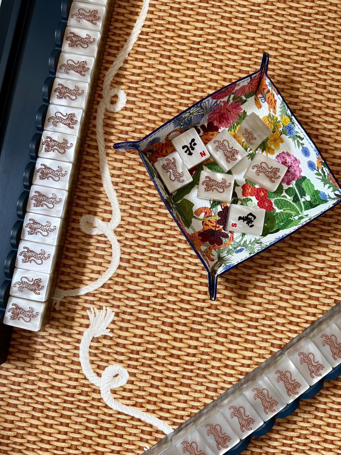Mahjong Mat- NANTUCKET BASKET, ROPE