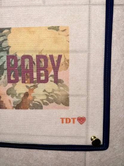 Mahj Baby Needlepoint Canvas, French Mural — view 2 of 3