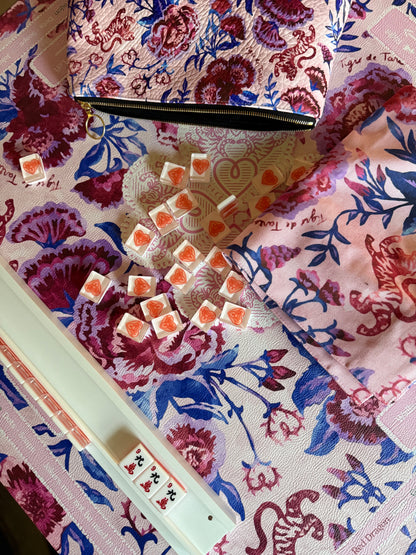 Roomy Leather Pouch, CHINOISERIE TARTE — view 3 of 12