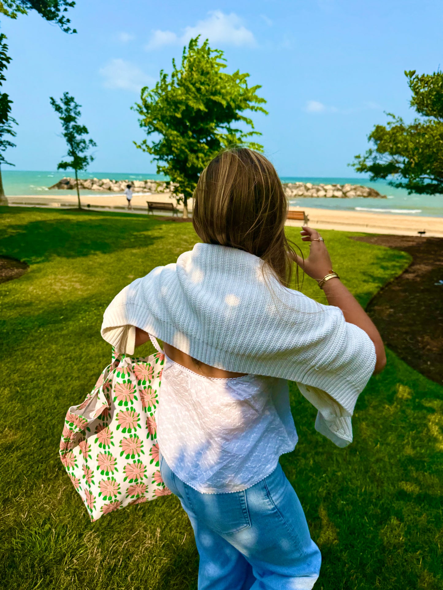 Jumbo Slouchy Denim Tote, Katy's Vintage Hawaiian Dress