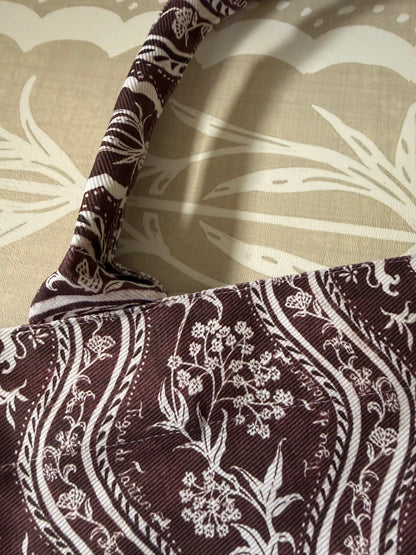 Jumbo Slouchy Denim Tote, DOMINO, OXBLOOD