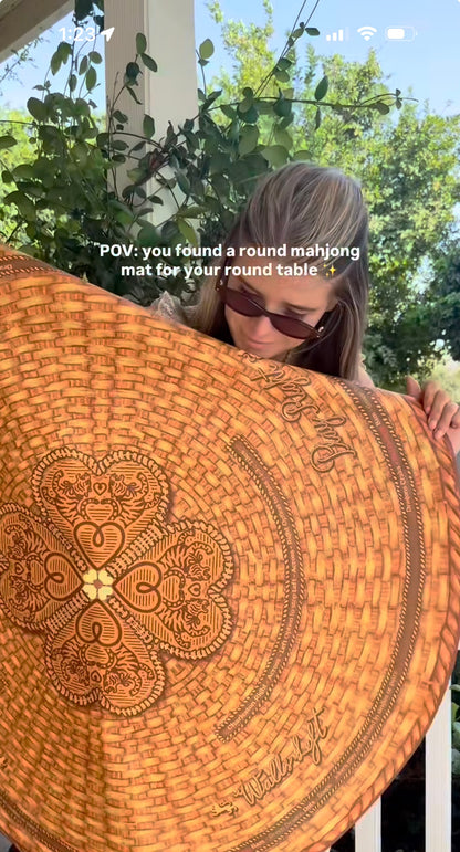 Mahjong Gaming Mat, NANTUCKET BASKET RULES EDITION ROUND — view 6 of 7