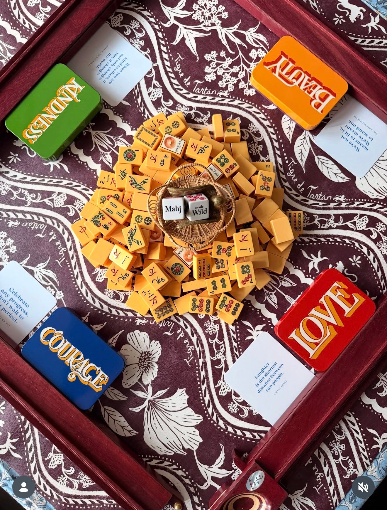 Mahjong Mat, DOMINO OXBLOOD