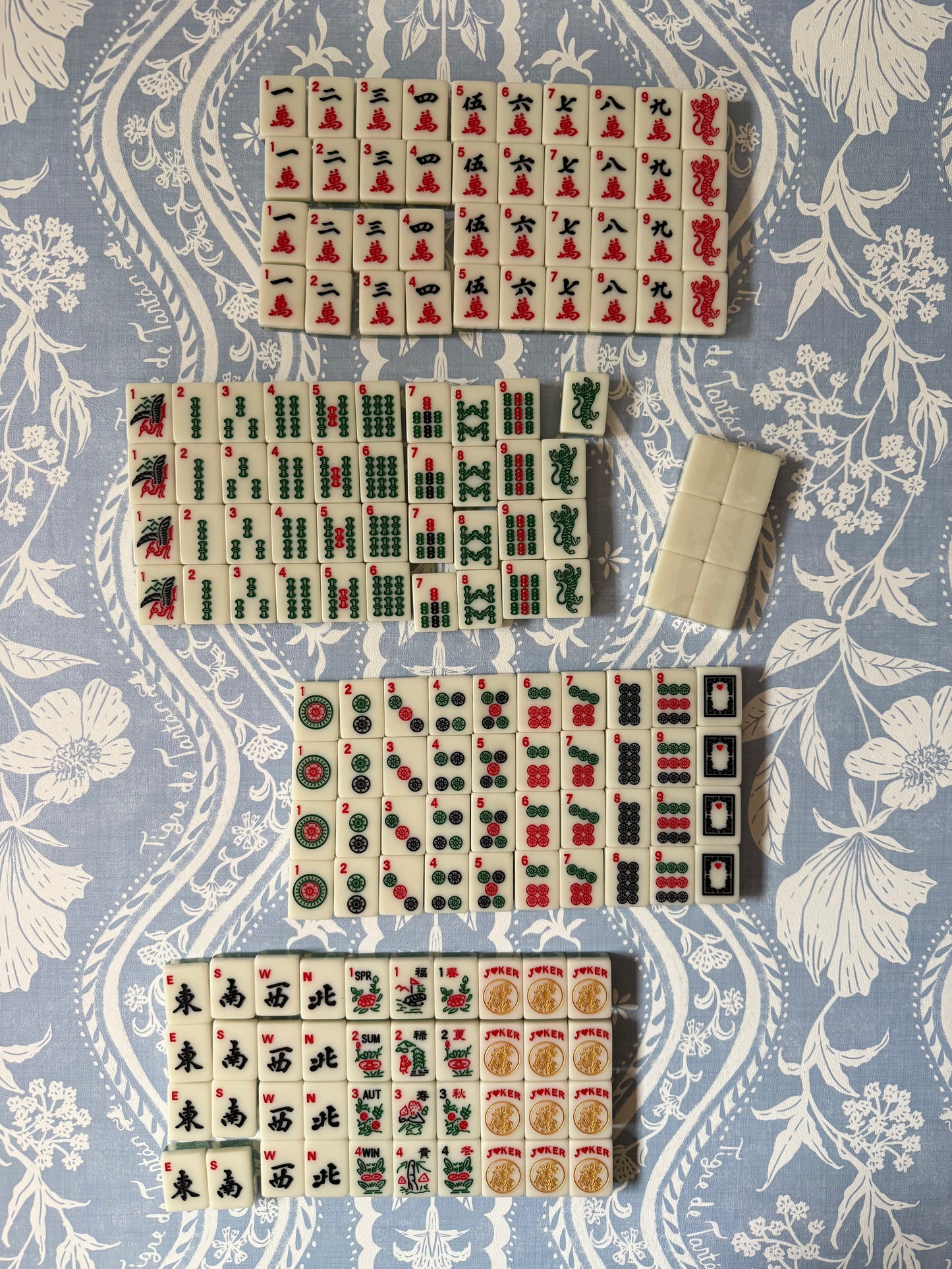 House Clovers: Classic American Mahjong Tile Set with Signature Clover Logo