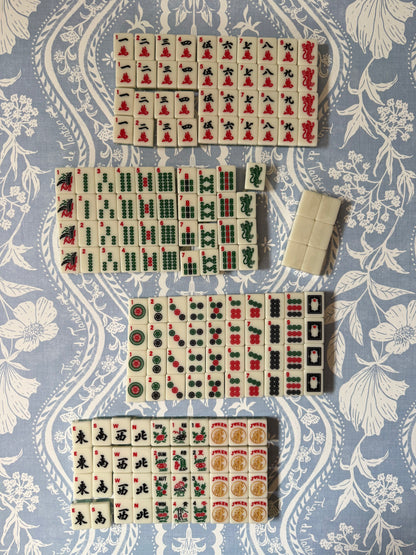 House Clovers: Classic American Mahjong Tile Set with Signature Clover Logo