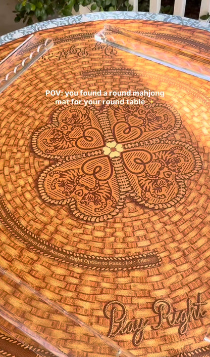 Mahjong Gaming Mat, NANTUCKET BASKET RULES EDITION ROUND — view 5 of 7