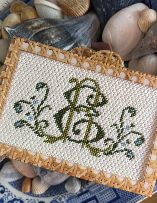 Self-Finishing Acrylic Clutch with Built-In Needlepoint Canvas