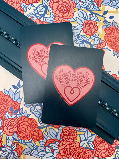 Tile Shufflers, MARINE BLUE W/ HEART