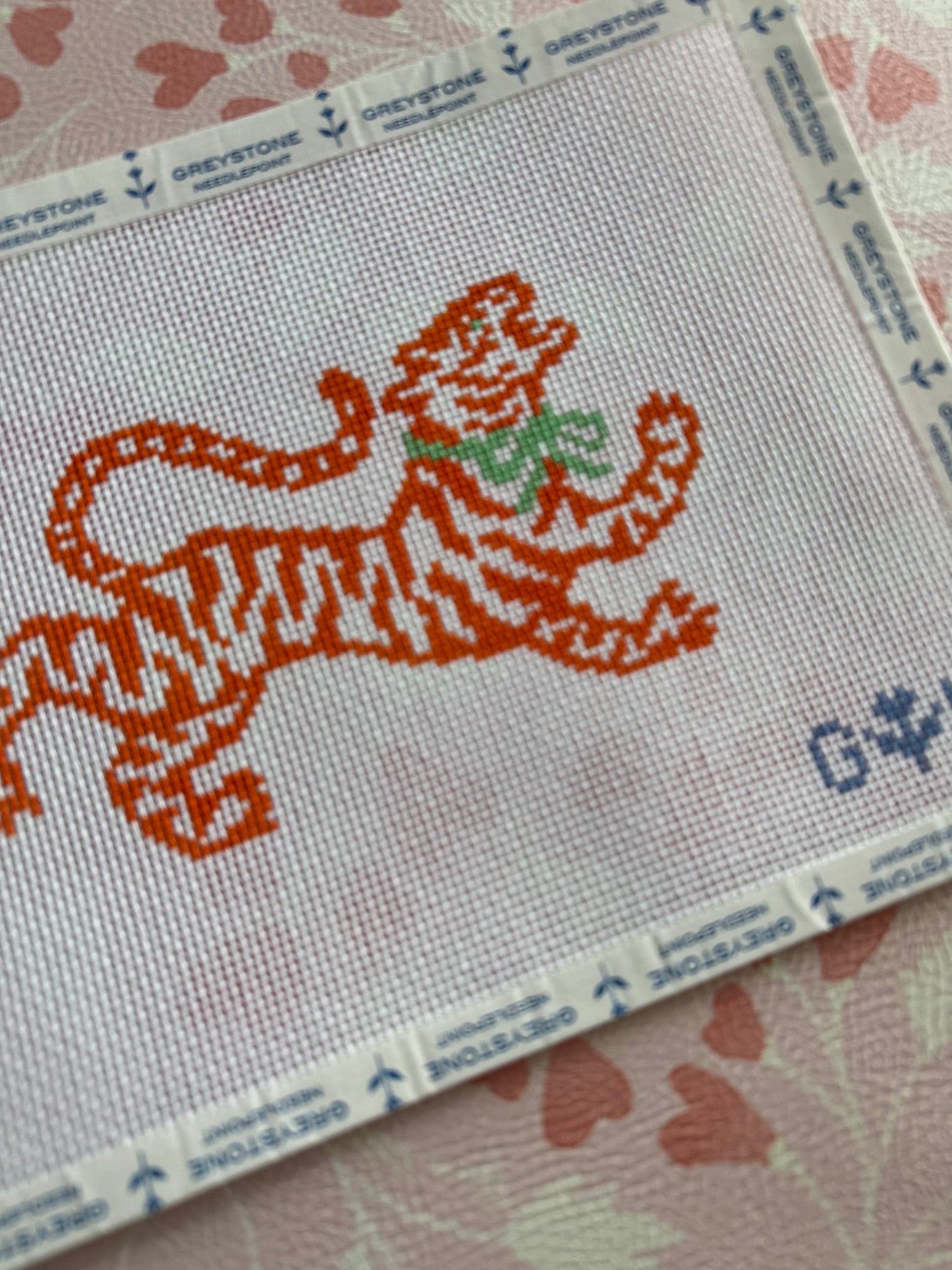 Tiger Logo Needlepoint Canvas