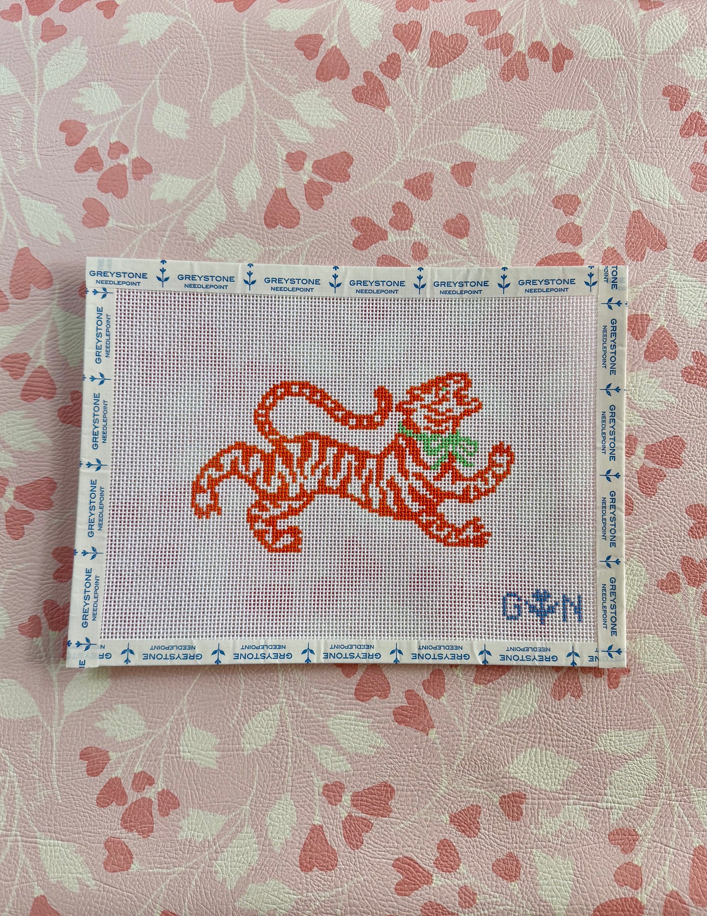 Tiger Logo Needlepoint Canvas