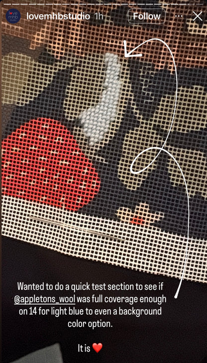 “Strawberries” Mahjong Mat Printed Needlepoint Canvas — view 3 of 9