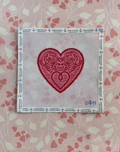 Tiger Heart Logo Needlepoint Canvas — view 4 of 6