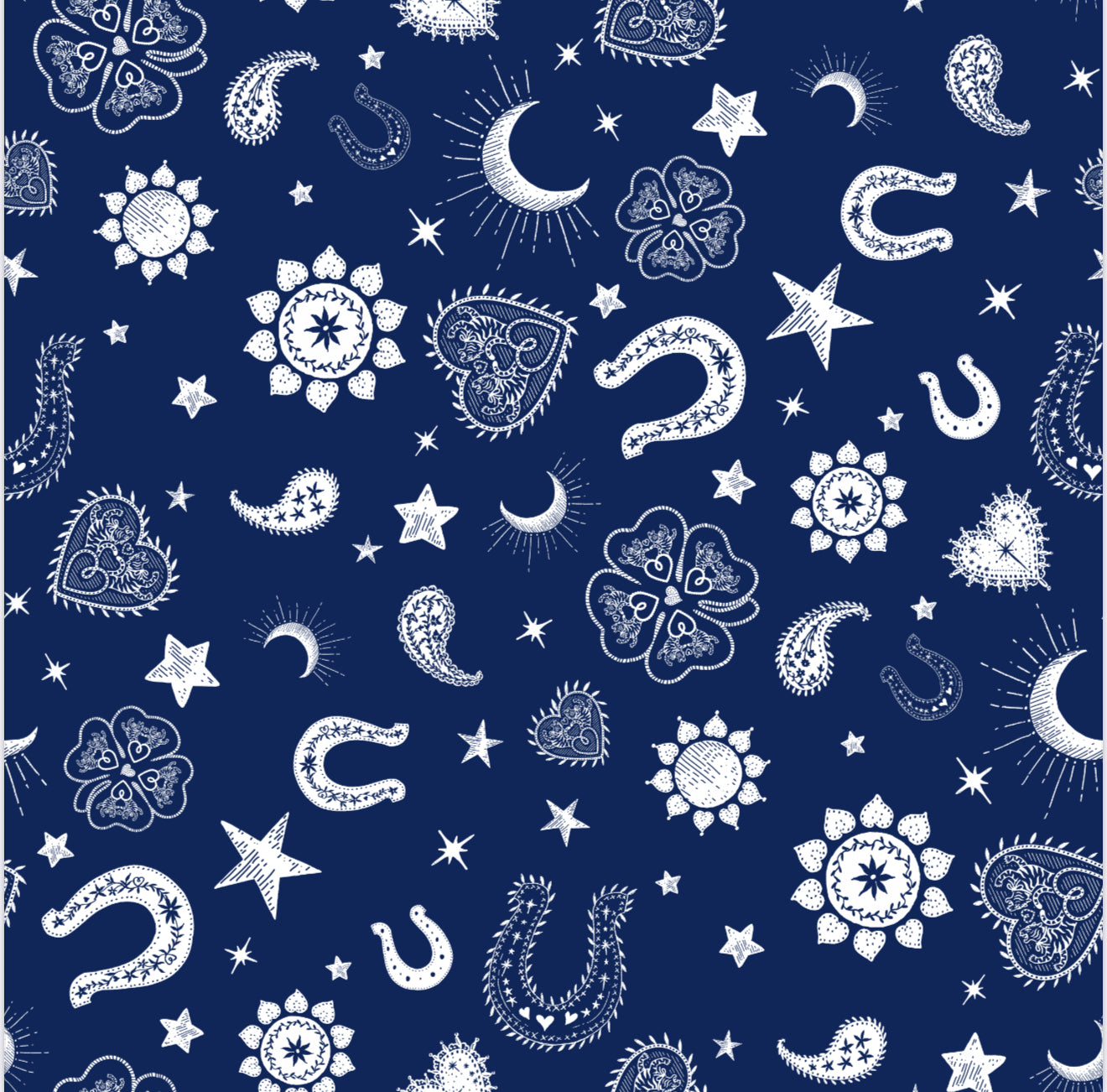 Tie-On Insert, Hearts & Horseshoes