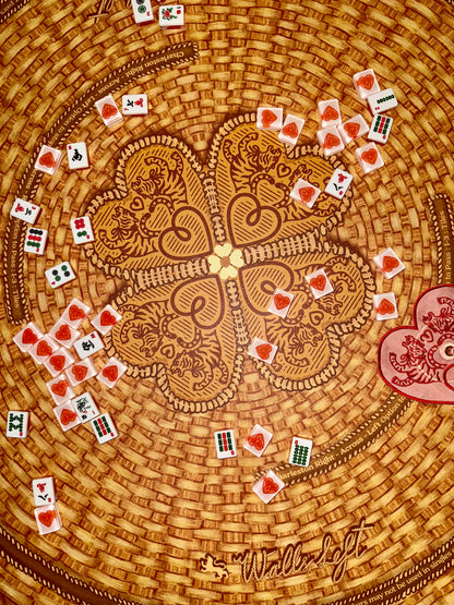 Mahjong Gaming Mat, NANTUCKET BASKET RULES EDITION ROUND