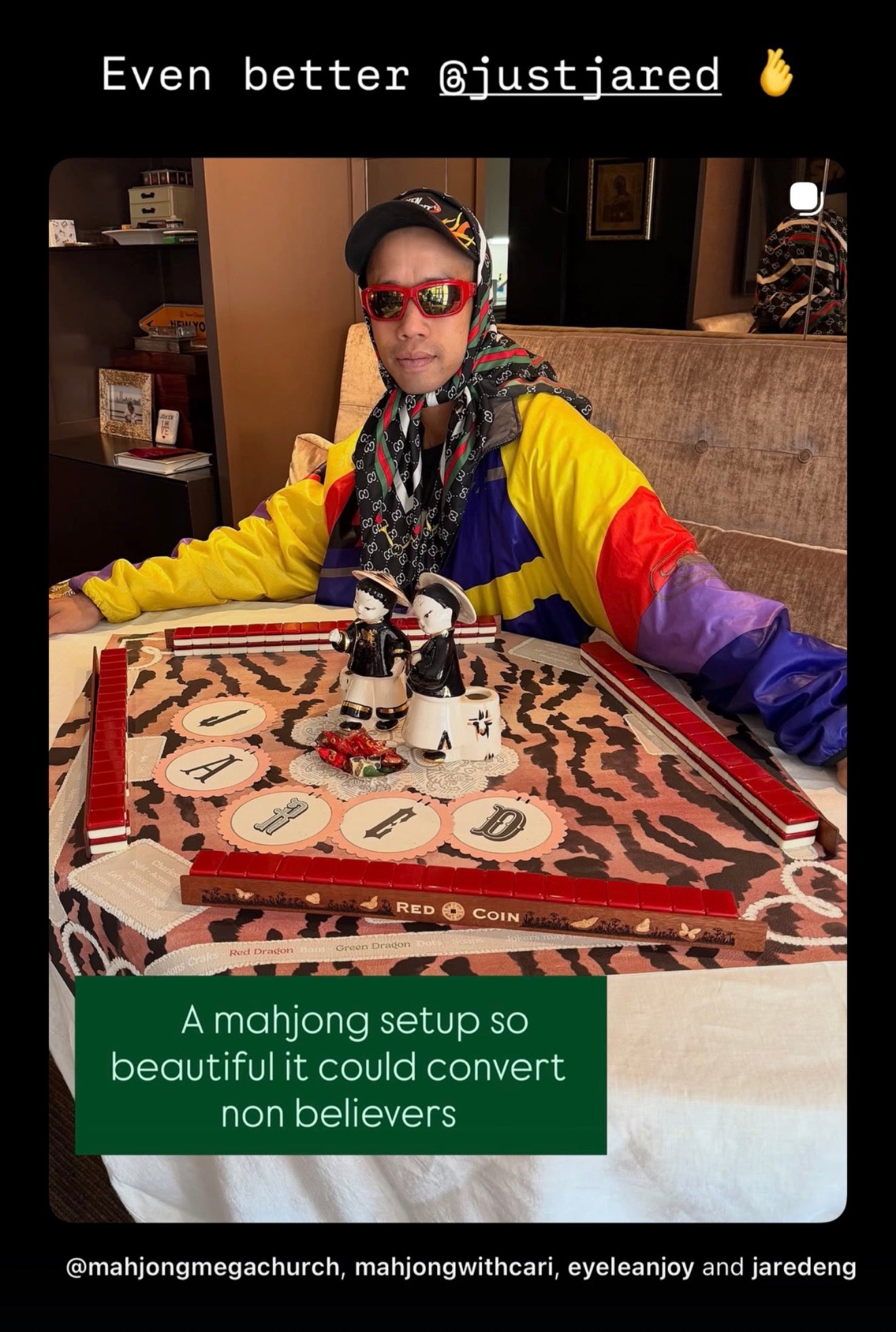Mahjong Gaming Mat, EL TIGRE ** RULES EDITION***