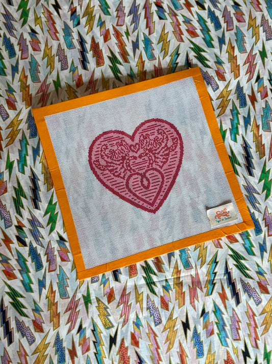Tiger Heart Logo Needlepoint Canvas