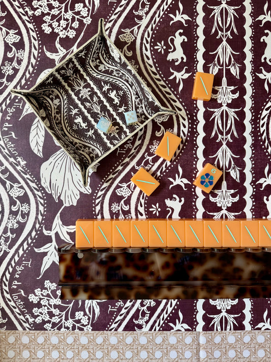 Leather Snap Tray, DOMINO OXBLOOD
