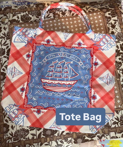 TOTE- Tricia Lowenfield x Tigre de Tartán "National Holiday" Jumbo Slouchy Denim bag